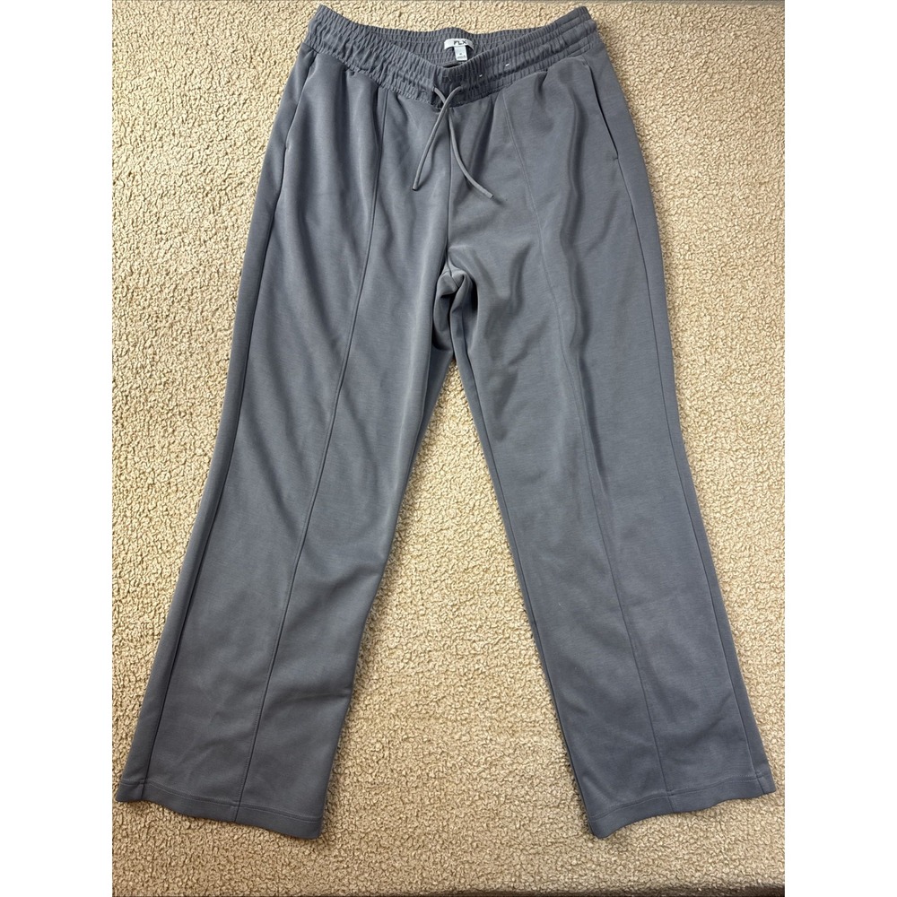 FLX Mens Athletic Jogger Pants Size XL Gray Performance Elastic Waist Drawstring